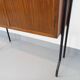 Vintage Italian double modular shelving unit in wood and metal