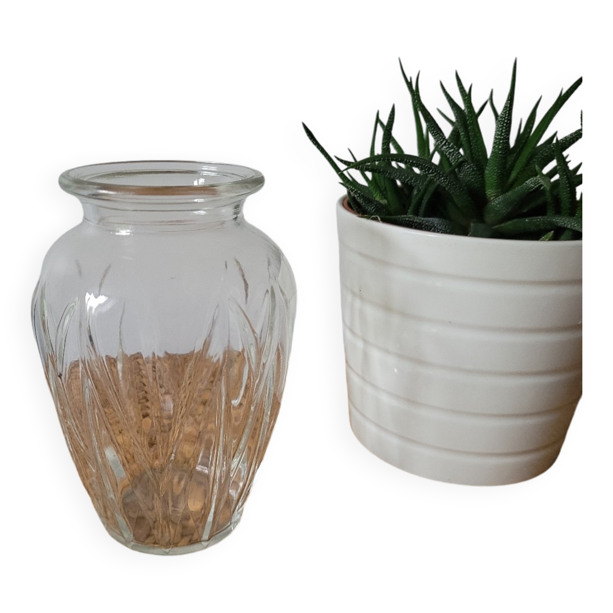 Grand vase à bulbe drapé