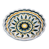 Plat coupe Quimper HB décor géométrique breton céramique vintage