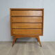Commode vintage chêne pieds compas