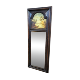 natural wood trumeau with oil painting on panel