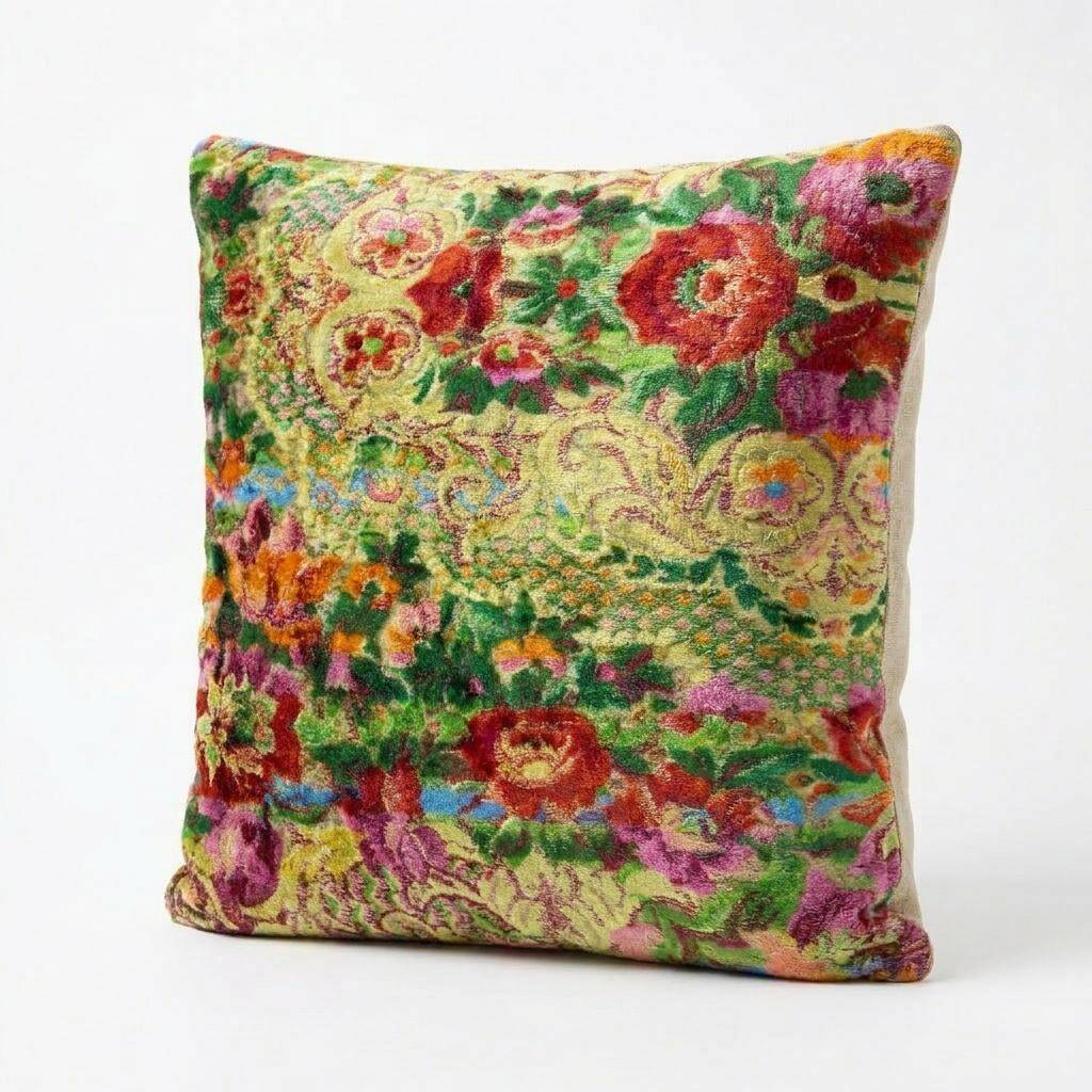 Vintage velvet cushion cover 61x61 cm