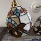 Paire d’appliques murales vitrail