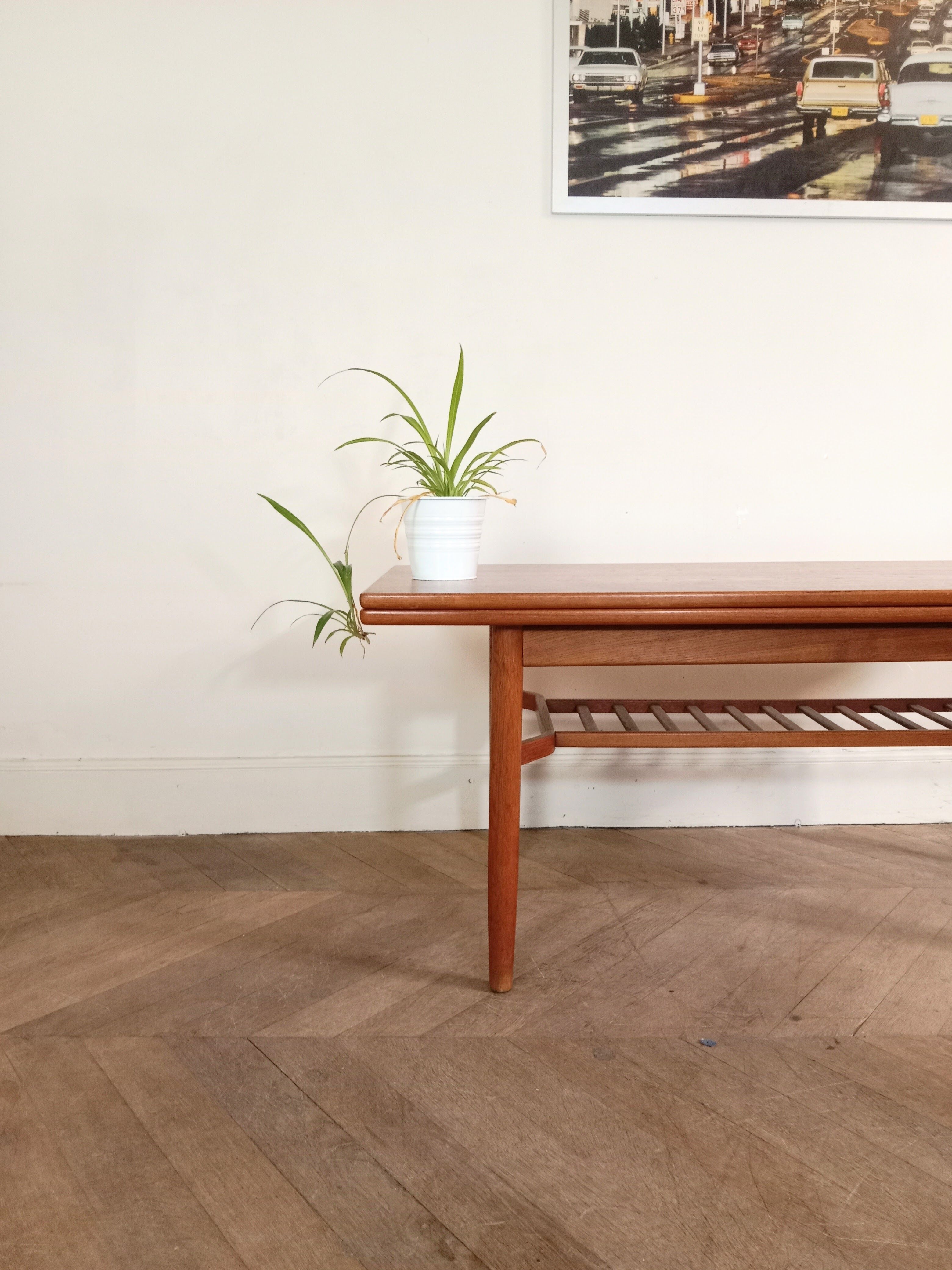 Coffee table with modular system by Folke Ohlsson