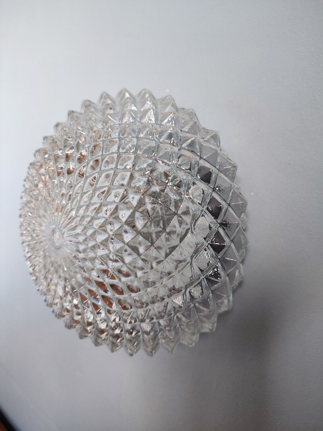 Vintage glass round wall lamp/ceiling