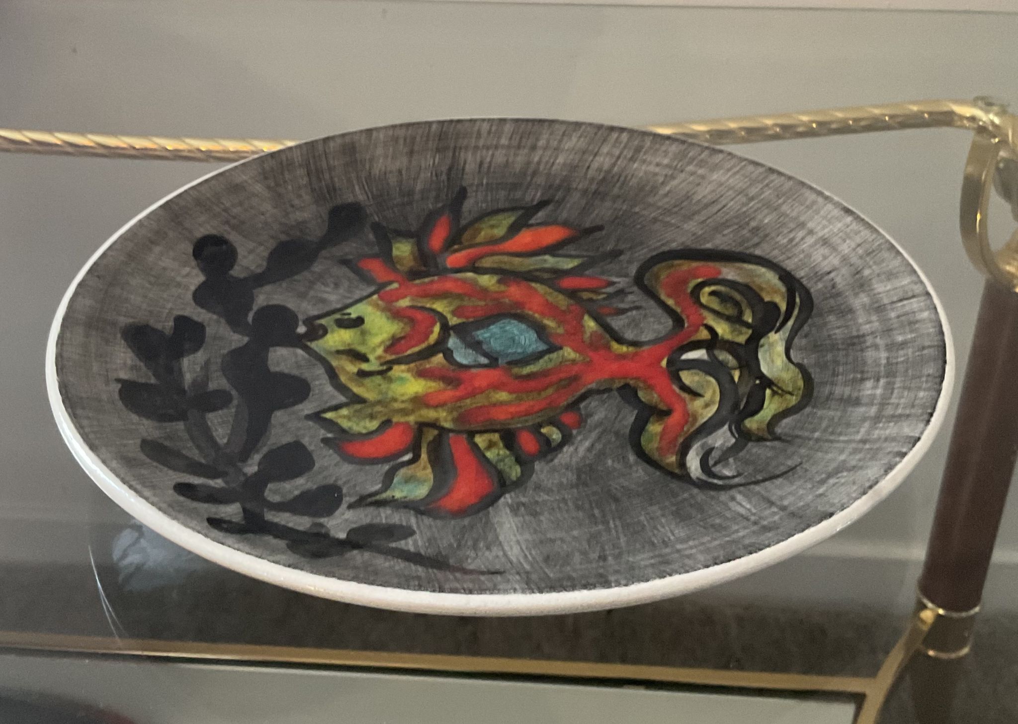 Assiette Marin Youen Quimper des années 50 signée