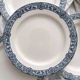8 flat ironstone plates “Bristol” Salins