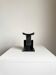 Vintage brutalist heavy wrought iron candle holder sculpture