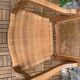 Barber's armchair in wood cannage and straw 1900
