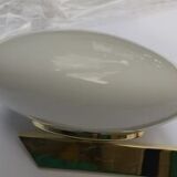 3 brass arm with oval spheres ceiling lamp