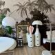 Floor lamp arch foot marble