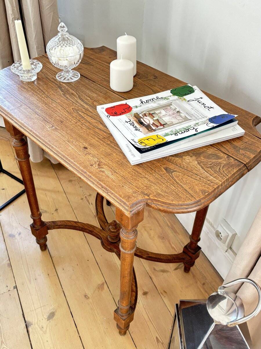 Small Louis XVI style oak side table