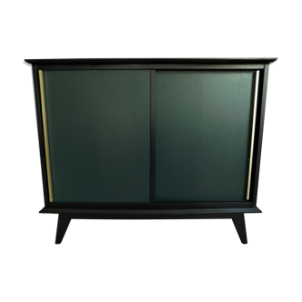 Buffet vintage noir et vert profond