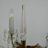 Lampe de table en verre cristal du milieu du siècle par kamenicky Senov, années 1960.