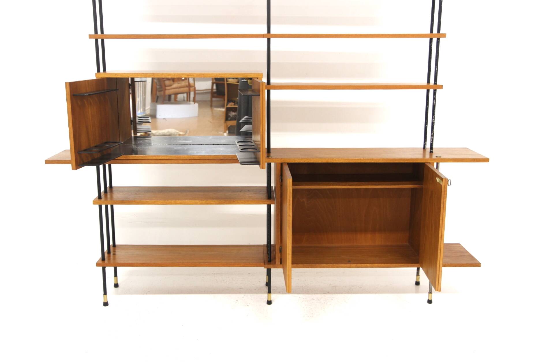 Scandinavian “bar” bookcase “Prydno”, Bröderna Gustafssons, Sweden, 1950