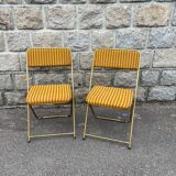 Two folding chairs, Lafuma, France, 1970