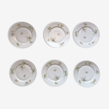 6 assiettes dessert porcelaine Limoges