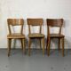 Set of 3 mismatched bistro chairs