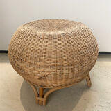 Rattan poufs