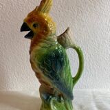 Antique earthenware pitcher Saint-Clément – Parrot model