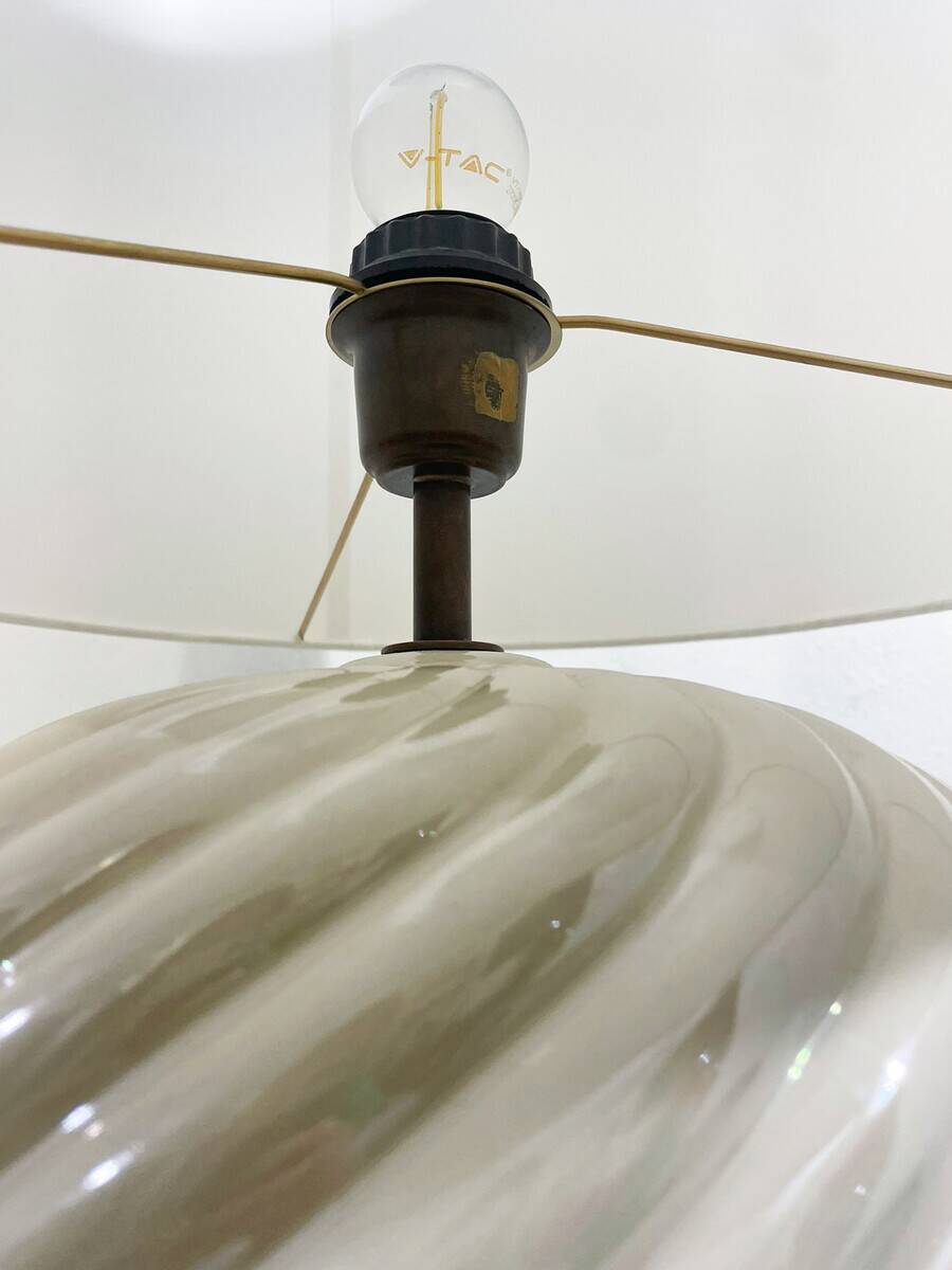 Mid-Century Modern Ceramic Table Lamp by Tommaso Barbi, 1970s, Italy