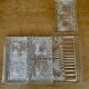 Tray and 3 vintage ramekins in worked glass
