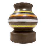 Vase en faïence émaillée marron de Bitossi