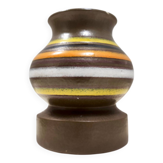 Vase en faïence émaillée marron de Bitossi