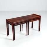 Erling Torvits nesting tables in rosewood Heltborg Mobler Denmark 1960
