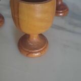 Set of wooden egg cups