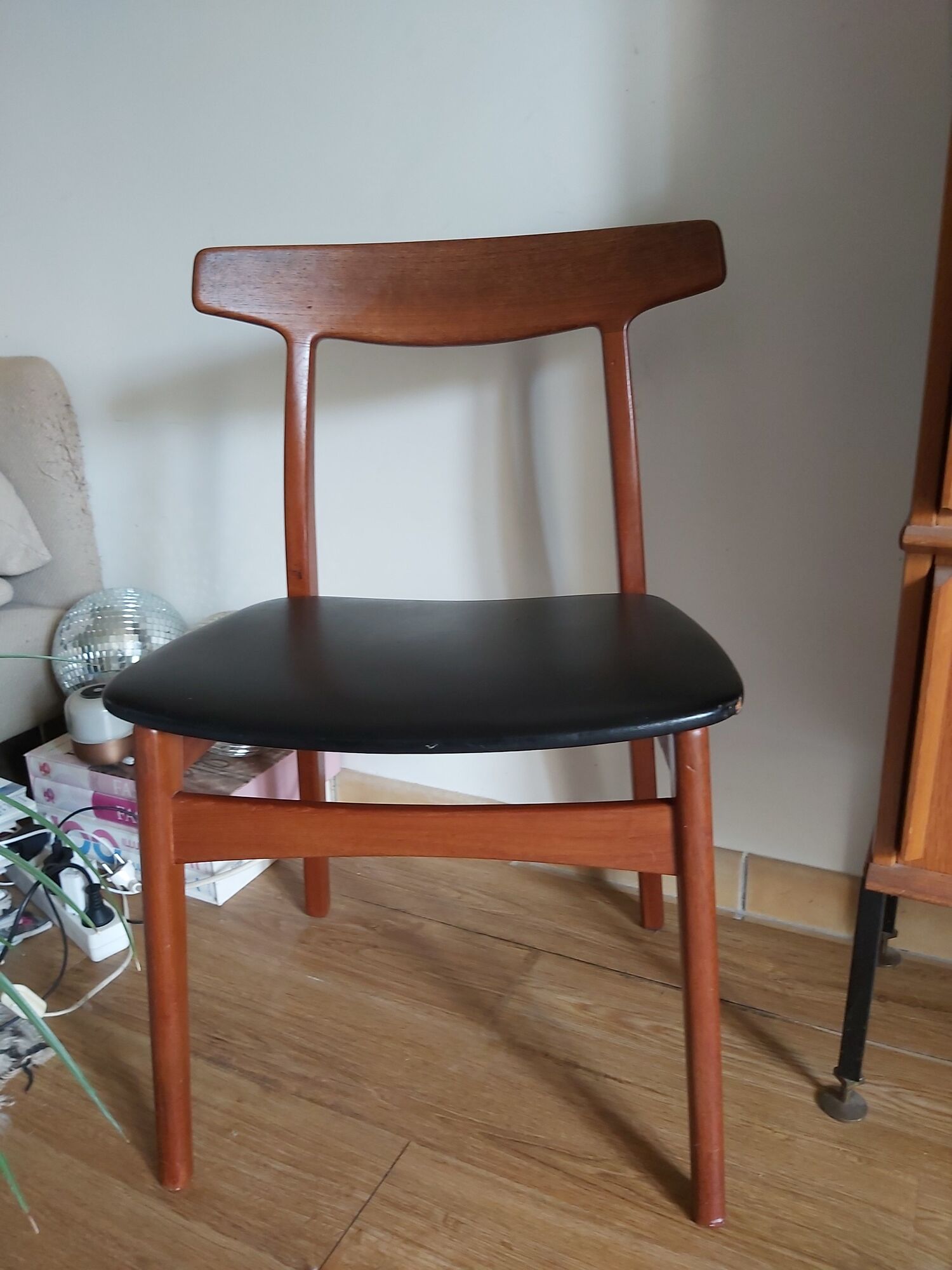 Teak chair by H Kjaenulf for Bruno Hansen of the 60s