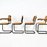 Set of 4 B32 Style Dining Chairs by Marcel Breuer