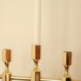 Swedish brass five arm candelabra by Gusum