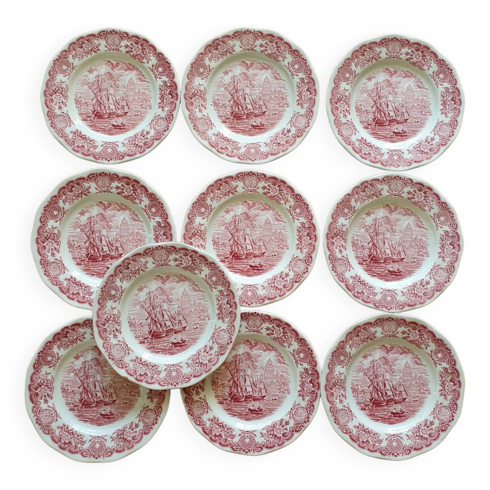 English faience plates Enoch Wedgwood