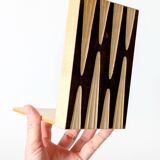 Paire de serre-livres en bois, style Bauhaus, années 1950