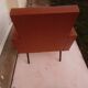 Fauteuil en skaï marron années 70
