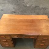 Solid oak administration cabinet desk 1950