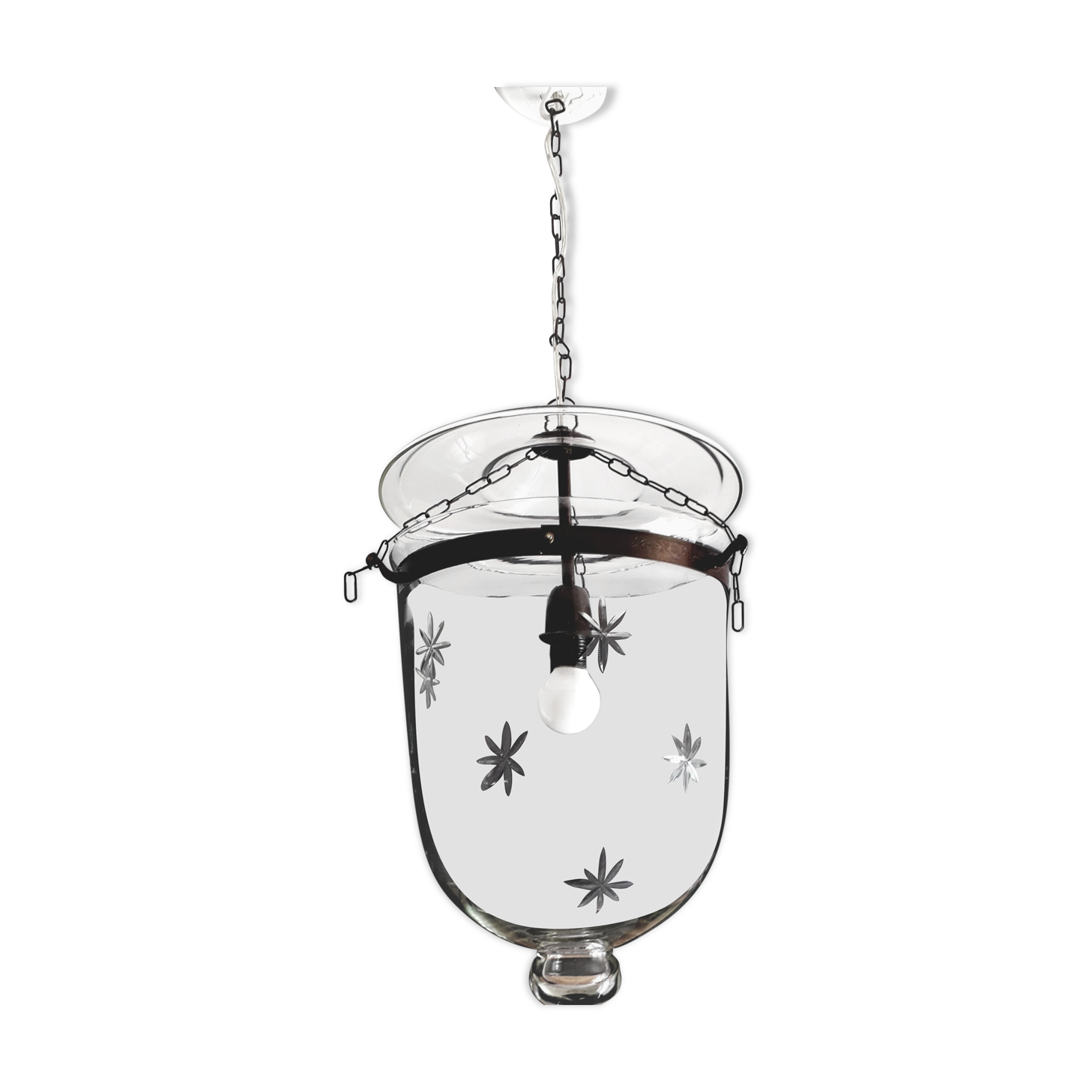 Glass and metal hanging