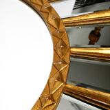 Large gilded Italian XXL Regency Sunburst Wall Mirror | diameter 93 cm