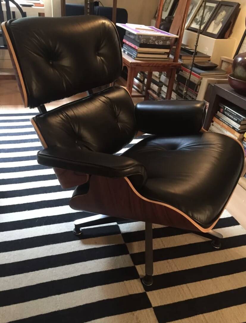 Eames armchair and ottoman