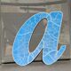 Metal sign letter 80s