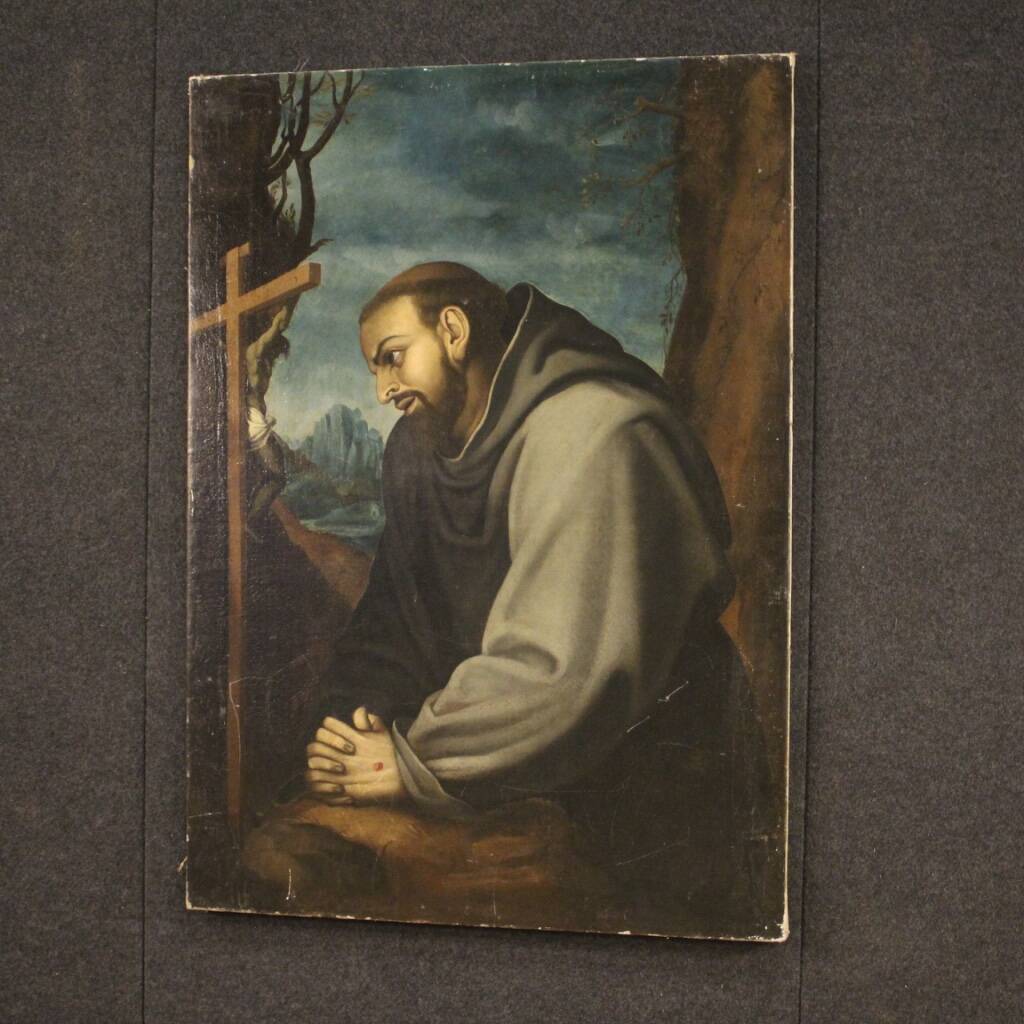 Tableau Ancien Saint François Du 18ème Siècle