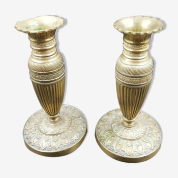 Pair of bronze bourgeois Louis XVI