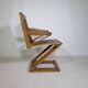 Zig Zag Vintage Chair Unique Piece Z Chair Solid Armchair, 70s 80s