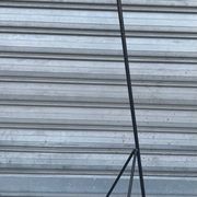 LIX Floor lamp base in raw steel with Caravan lampshade