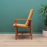 Fauteuil jaune, design danois, années 1970, designer : Børge Mogensen