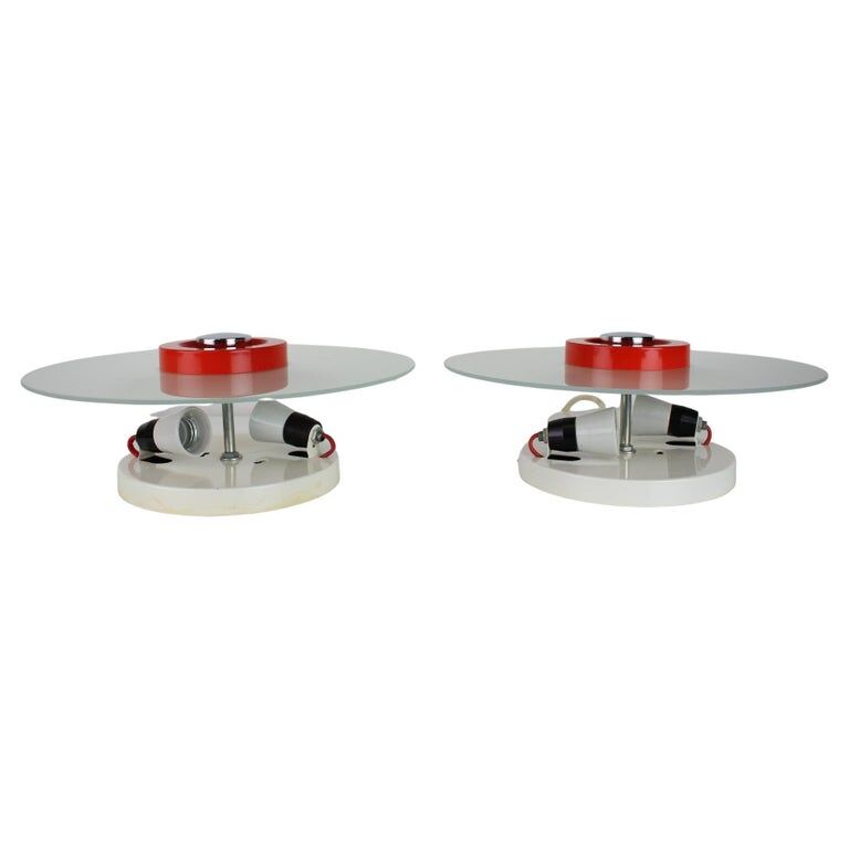 Pair of Midcentury Ceiling or Wall Lamps Napako, 1970s