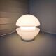 Space Age table lamp in white opaline and chrome metal, 1970
