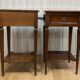 Louis XVI style bedside tables in mahogany