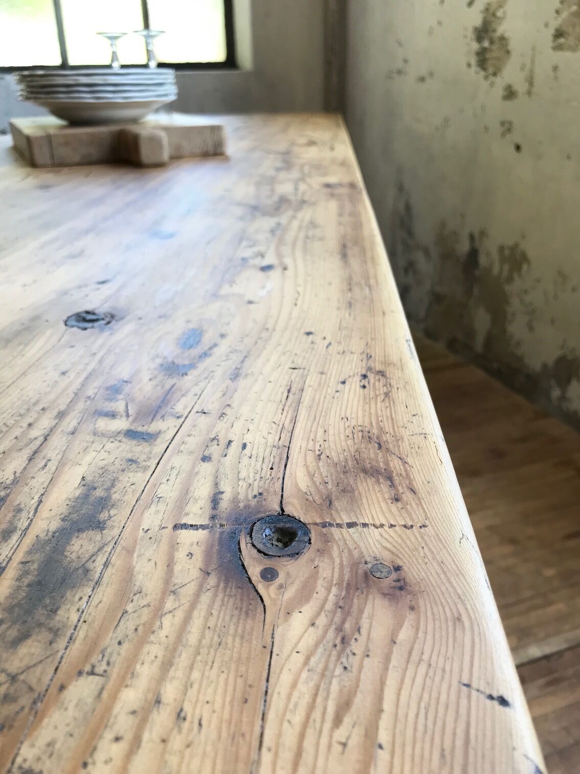 Vintage pine farm table